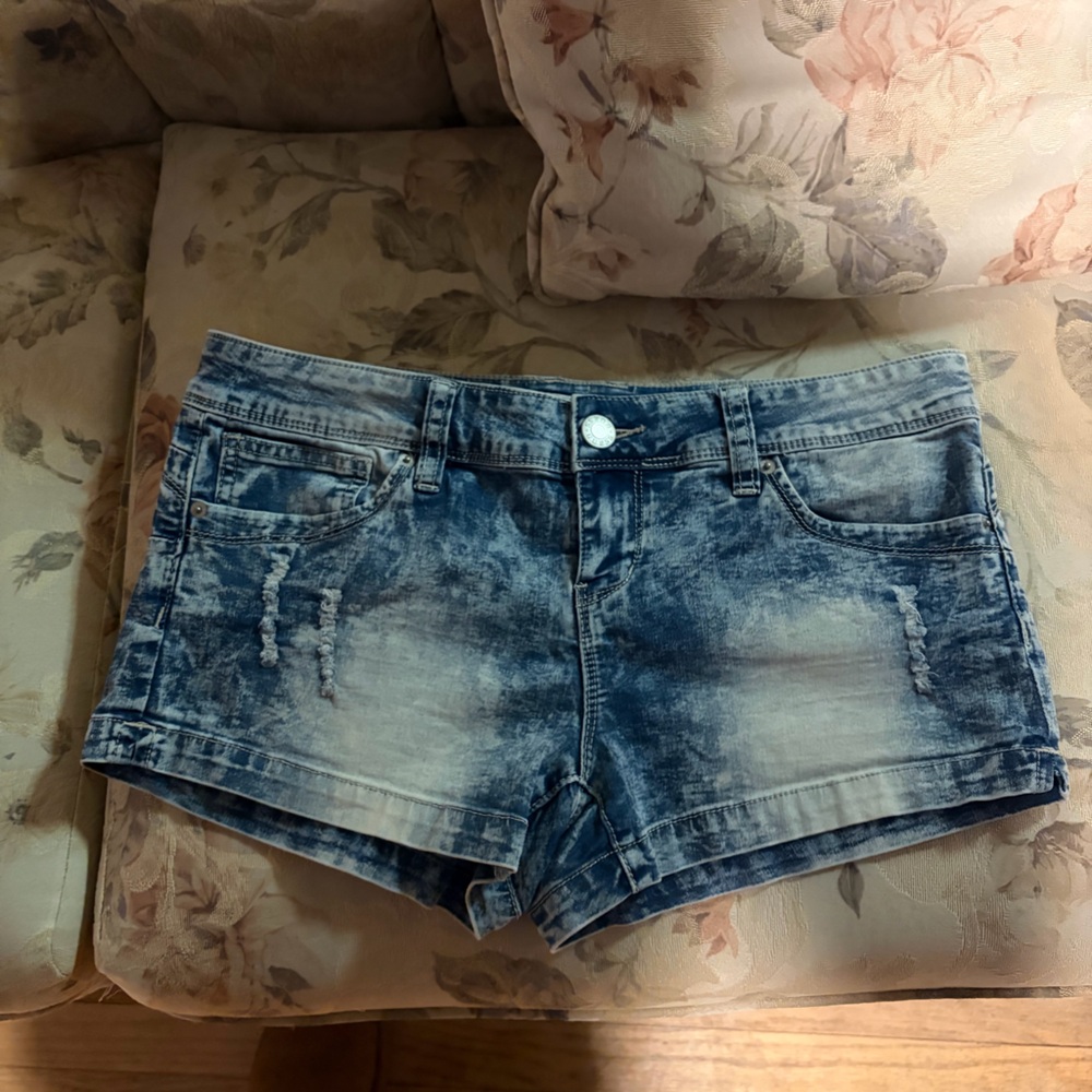 Guess Blue Denim Stretch Shorts